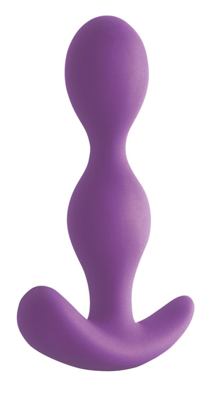 Фиолетовая силиконовая анальная пробка-елочка Ace Ii Plug - 10,2 см. - фото, цены